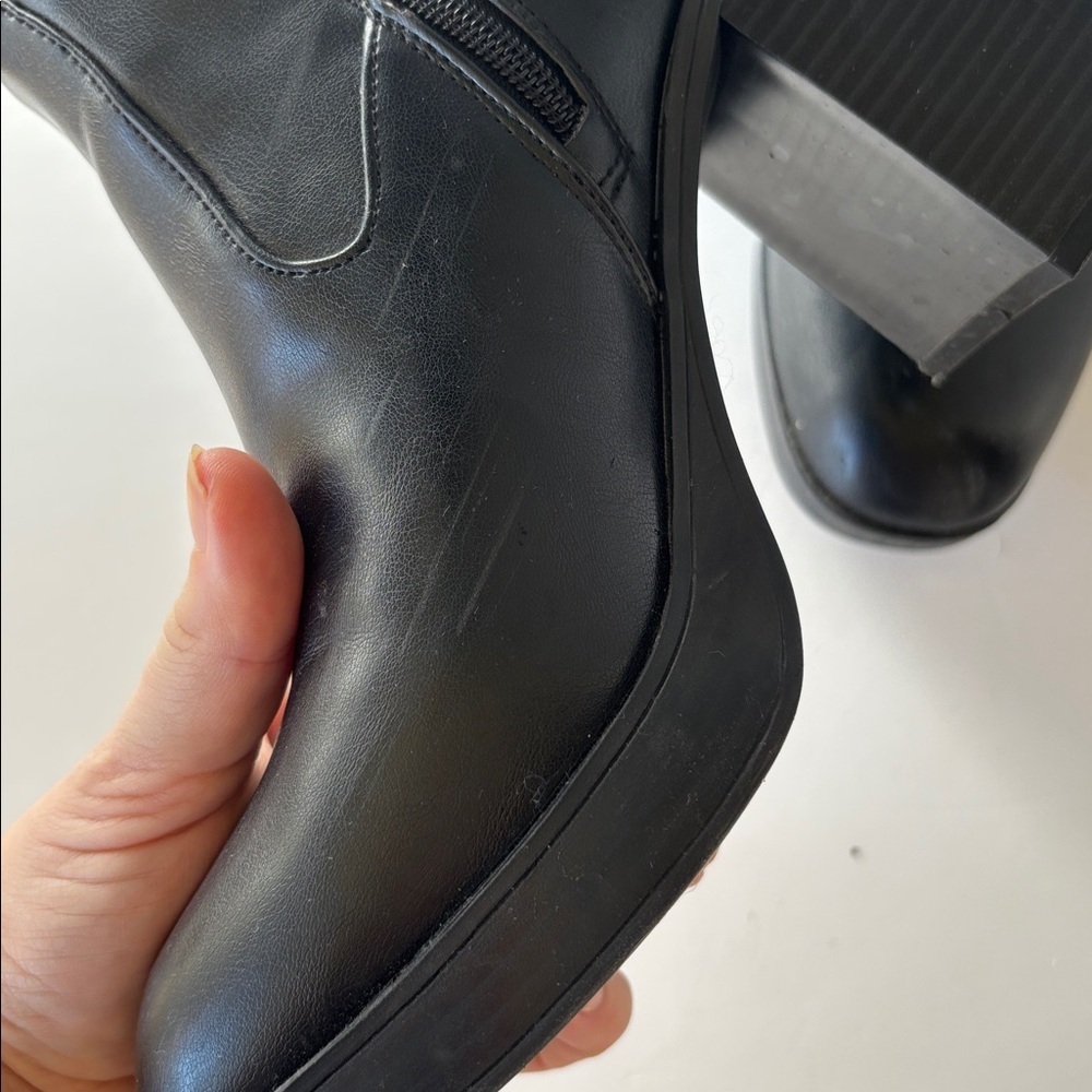 Mix No. 6 Women’s Black Heeled Boots Size 8.5 Vegan Leather - Picture 11 of 13